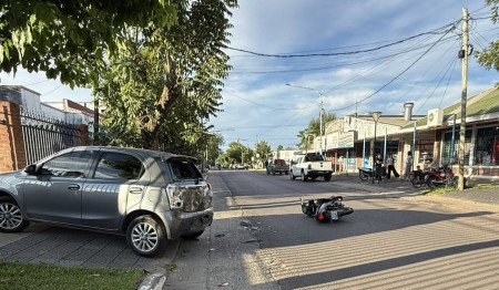 Accidente sobre la avenida San Martin